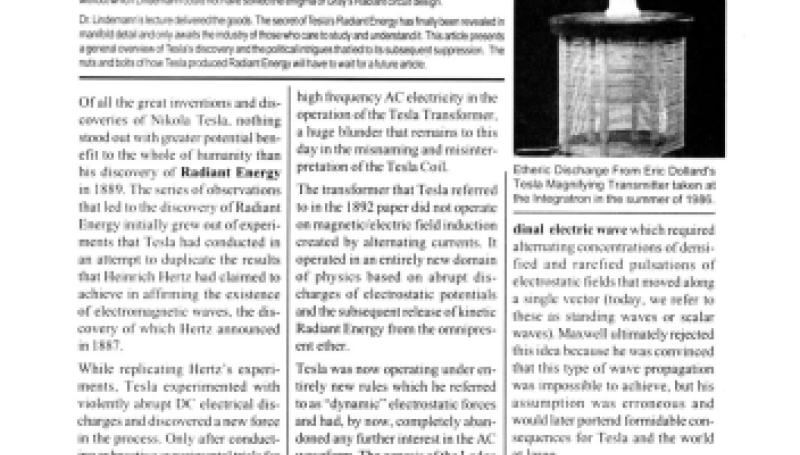 Preview of Radiant Energy - Unraveling Nikola Tesla's Greatest Secret article