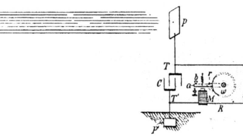 Figure from Tesla's "Apparatus for the Utilization of Radiant Energy" patent