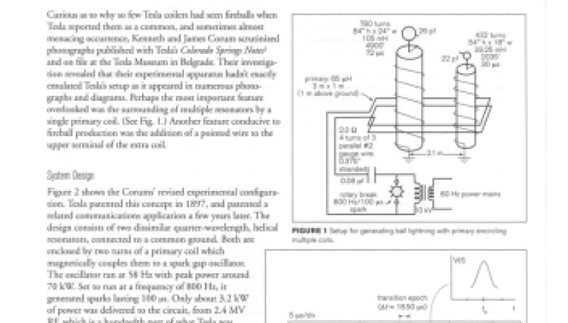 Preview of Fireball Production from a Tesla Coil article