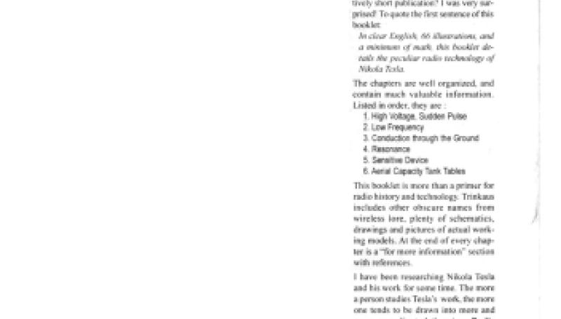 Preview of A Book Review of Radio Tesla article