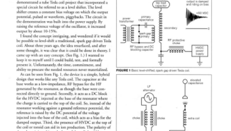 Preview of Level-Shifted Tesla Coil Designs article