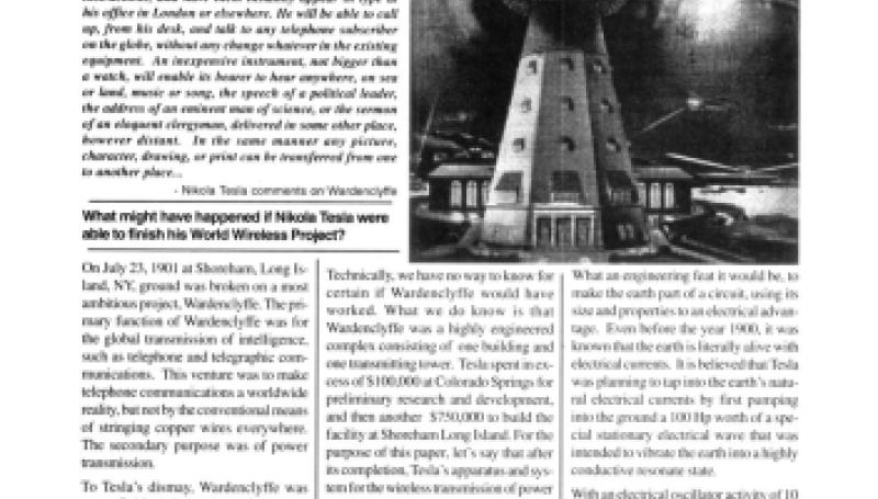 Preview of Wardenclyffe Today! article