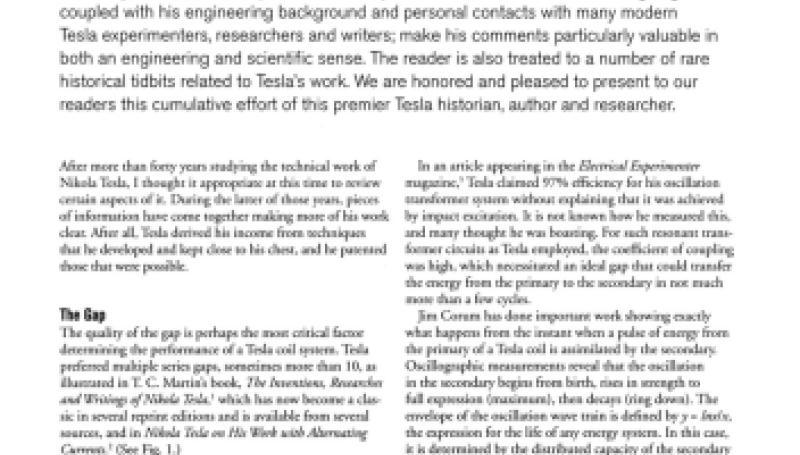 Preview of Final Thoughts on Tesla's Work with High-Frequency Alternating Currents article