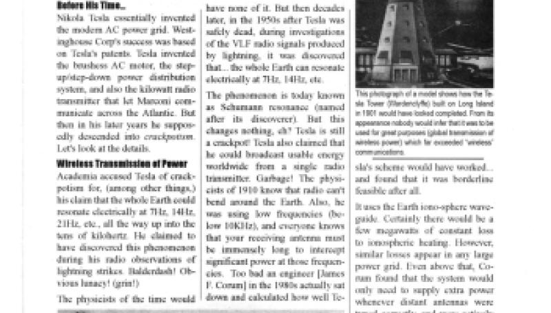 Preview of Nikola Tesla’s Crackpotism? article