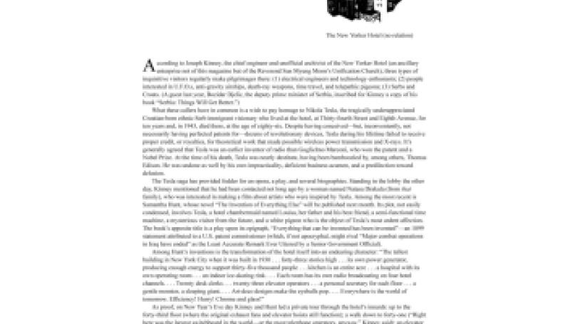 Preview of Tesla Slept Here article