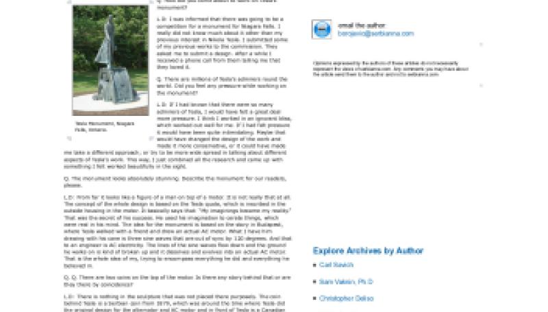 Preview of Les Drysdale on His Tesla Monument article