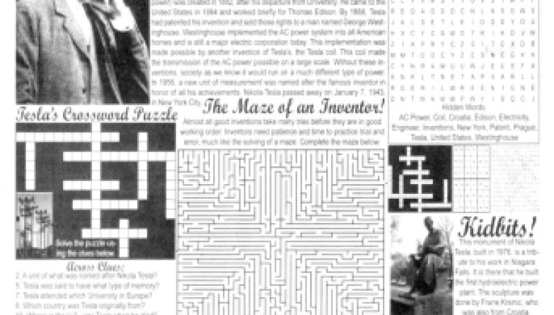 Preview of A to Z Kids News - Who Was Nikola Tesla? article