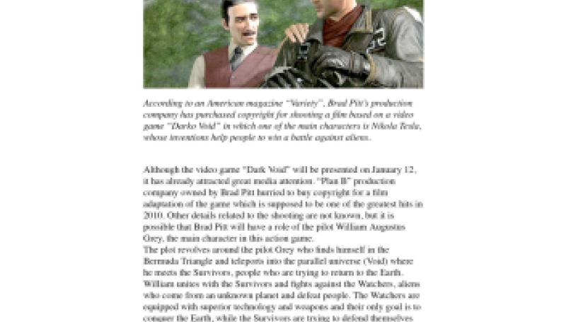 Preview of The Renowned Scientist Saves the World in “Dark Void” Computer Game Tesla as a Hero in a Computer Game article