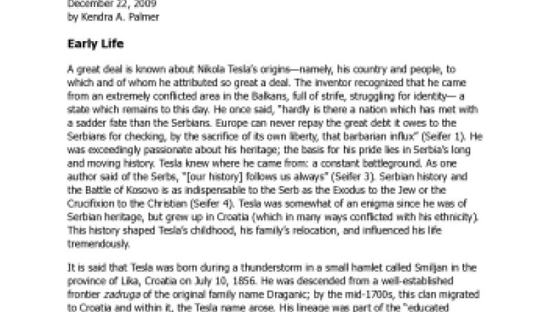 Preview of Let There Be Light: An Exploration of the Life of Nikola Tesla article