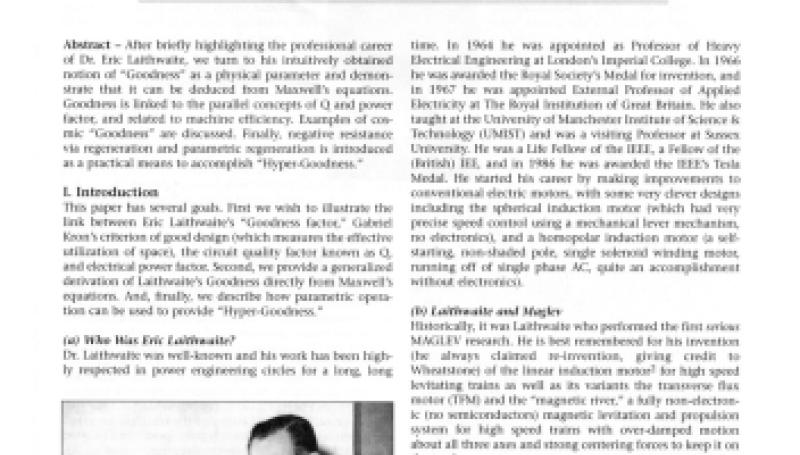 Preview of Goodness, Q and Power Factor in Electrical Science and Machinery article