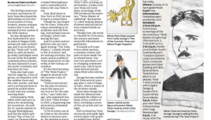 Preview of Austin Artists Honor Inventor Nikola Tesla article