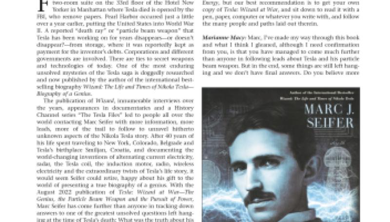 Preview of Marc Seifer and the Unsolved Mysteries of Nikola Tesla article