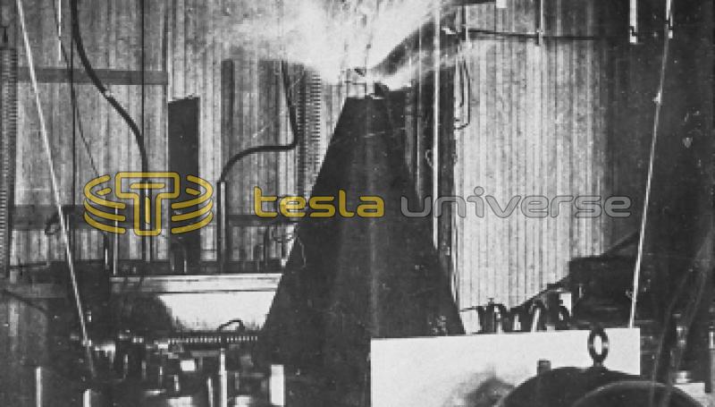 Tesla coil for ascertaining and discharging the electricity of the earth