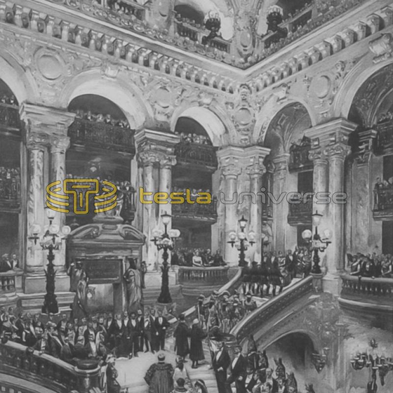 The Paris Opera House where Tesla installed a new lighting system