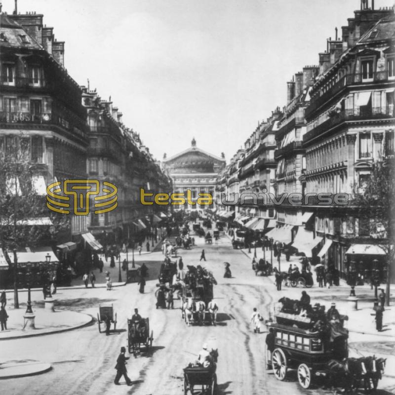 Paris, France from around the time when Tesla lived there