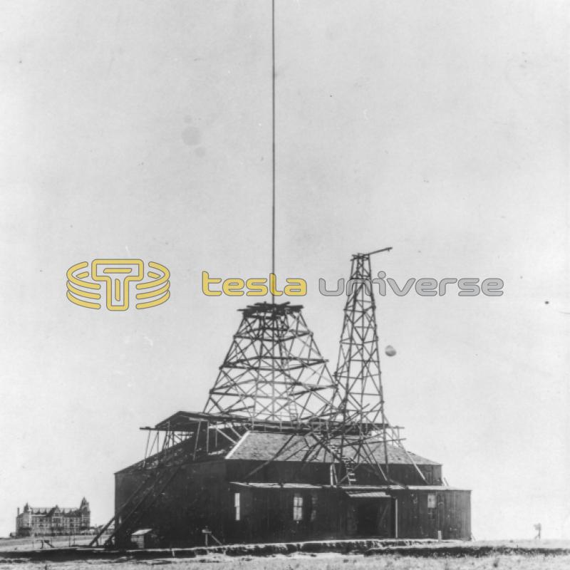 Tesla's Colorado Springs lab exterior showing 2nd suspended ball