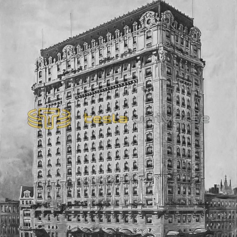 The elegant Hotel St. Regis, New York City where Tesla lived for a short time