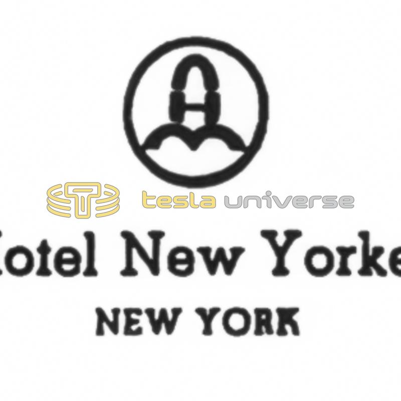 The Hotel New Yorker letterhead from the time when Tesla lived there