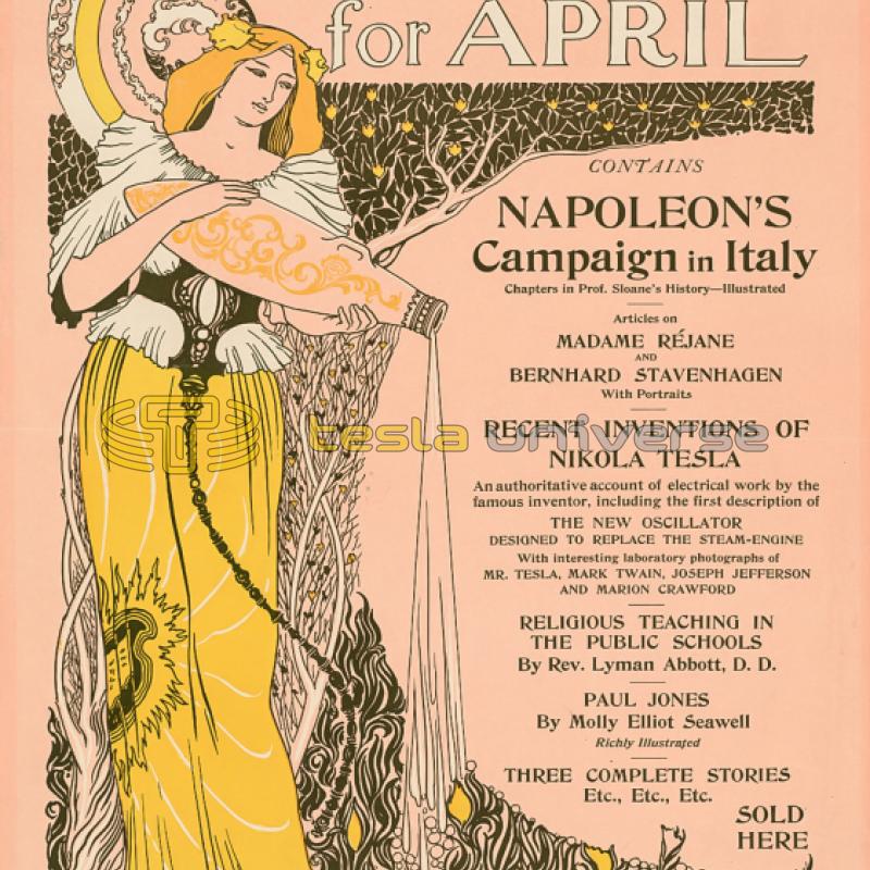 April, 1895 Century promotional poster