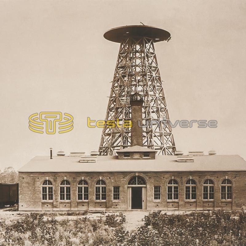 Tesla's Wardenclyffe lab and tower before dome construction began