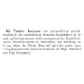 Preview of Mr. Tesla to Lecture at the General Meeting of the Institution of Electrical Engineers article