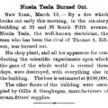 Preview of Nikola Tesla Burned Out article