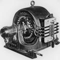 Tesla 50 HP Two-Phase Motor with Old Style Switch and New Style Collector Brushes