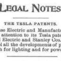 Preview of Legal Notes - The Tesla Patents article