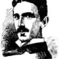 Newspaper sketch of Nikola Tesla from 1895