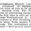 Preview of Notes of the Markets - Westinghouse Electric Train Cars article