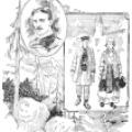 Illustration of Nikola Tesla and his Montenegro birthplace