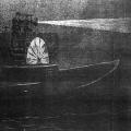 Tesla's ship-based weapon firing at another ship