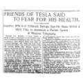Preview of Friends of Tesla Said to Fear for His Health article