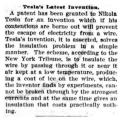 Preview of Tesla's Latest Invention - To Prevent Escape of Electricity From a Wire article