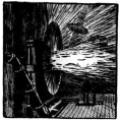 Illustration of Nikola Tesla's Laboratory