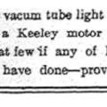 Preview of Does Tesla's Vacuum Tube Light Require Keely Motor? article