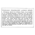 Preview of Wireless Telegraphy Across Ocean article