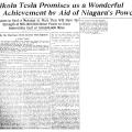 Preview of Nikola Tesla Promises us a Wonderful Achievement by Aid of Niagara's Power article