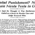 Preview of "Capital Punishment? No!" Said Nikola Tesla in Court article