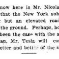 Preview of Nikola Tesla's Thoughts on the Subway article