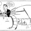 Illustration of Tesla Striking Ships with "Teslagram"
