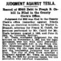 Preview of Judgment Against Tesla (Frank E. Cahill) article