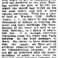 Preview of Nikola Tesla Settles Debt on Wardenclyffe article