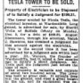 Preview of Tesla Tower To Be Sold article