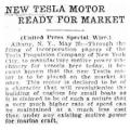 Preview of New Tesla Motor Ready for Market article