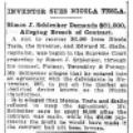 Preview of Inventor Sues Nikola Tesla article