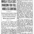 Preview of Nikola Tesla Sues Marconi for Full Wireless Control article