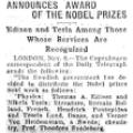 Preview of Announces Award of the Nobel Prizes article