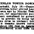 Preview of Tesla's Tower Down article