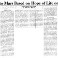Preview of Signals to Mars Based on Hope of Life on Planet article